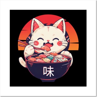 Sushi Cat - Feline Foodie Posters and Art